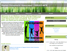 Tablet Screenshot of kaplanchiropracticassociates.com